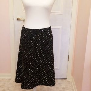WHBM black & white skirt